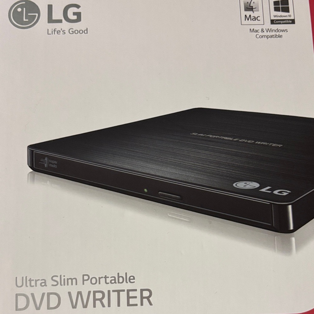 LG Ultra Slim Portable DVD Writer - Black and Silver